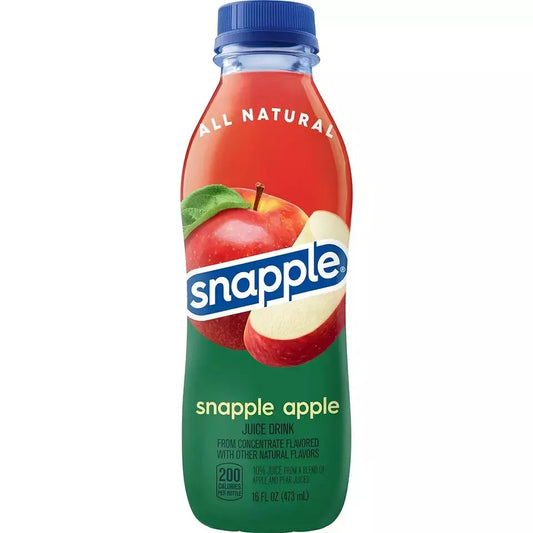 Snapple Apple Juice Drink, 16 fl oz recycled plastic bottle