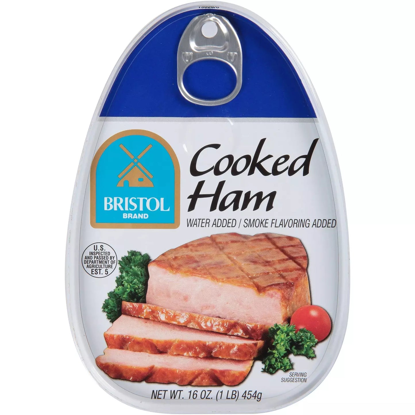 (4 pack) Bristol Smoke Flavor Cooked Ham, High Protein, 16 oz Aluminum Can